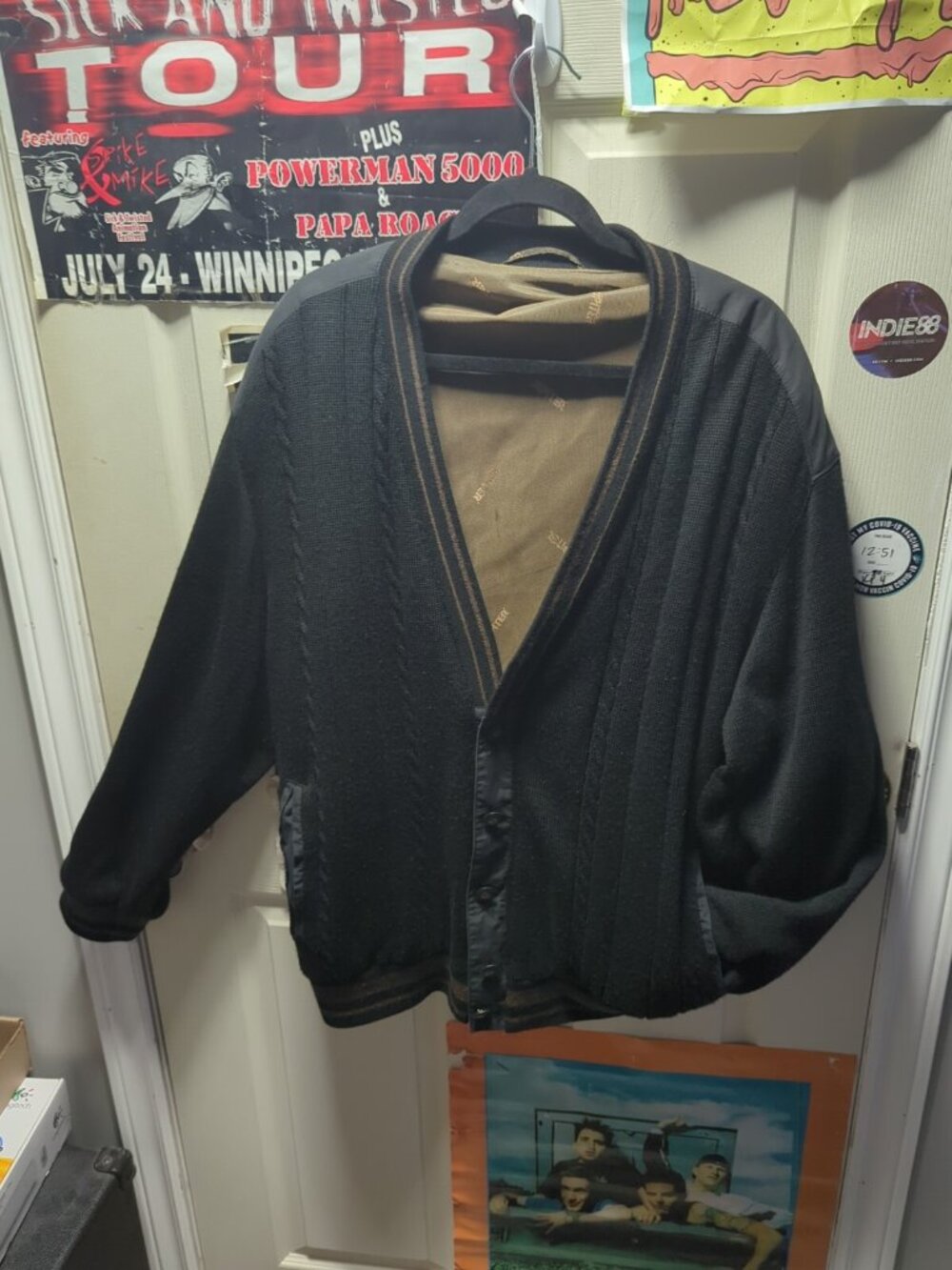 Jupiter Cardigan Coat Wool Made In Poland Pologne Size 54 Extra Large XL